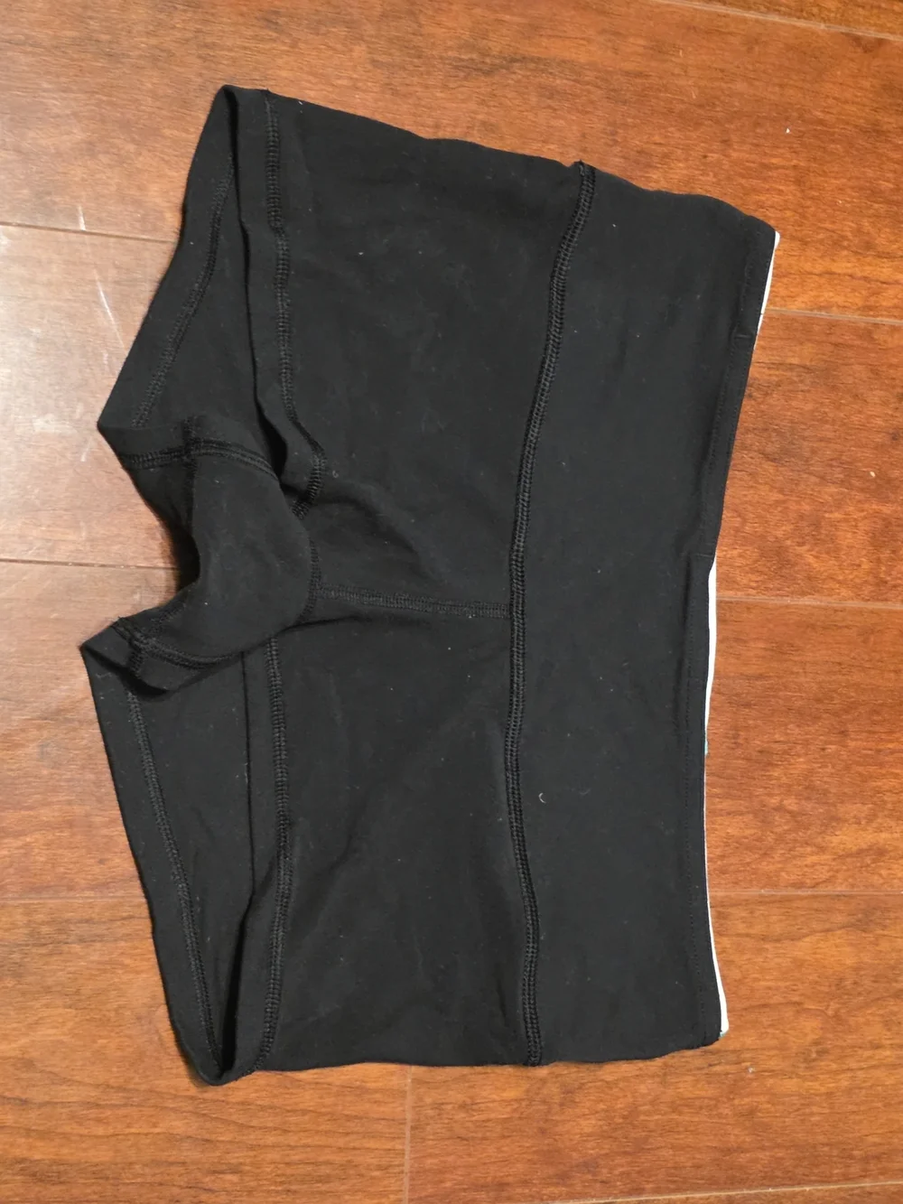lululemon athletica Black Bike Shorts with Teal and Light Waistband